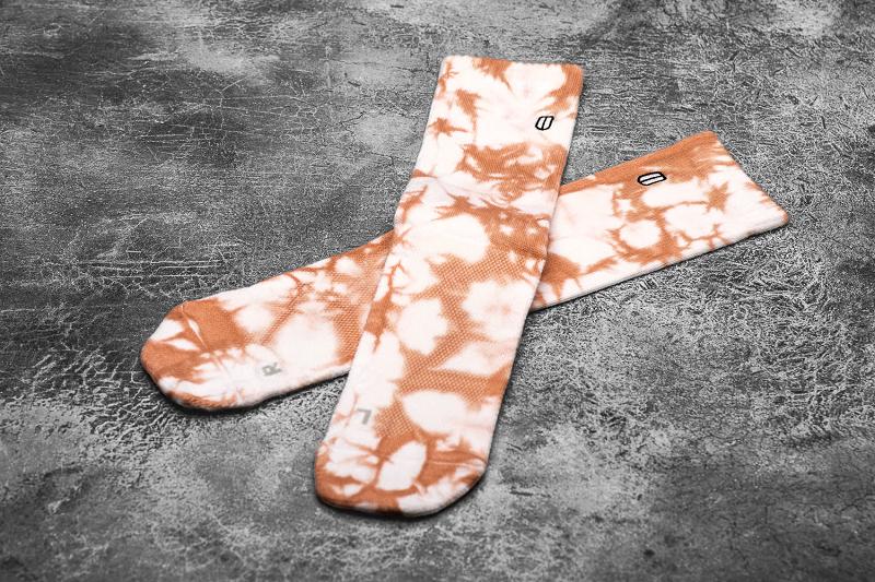 White / Army / Green Nobull CREW (TIE-DYE) Men's Socks | CA B1638E